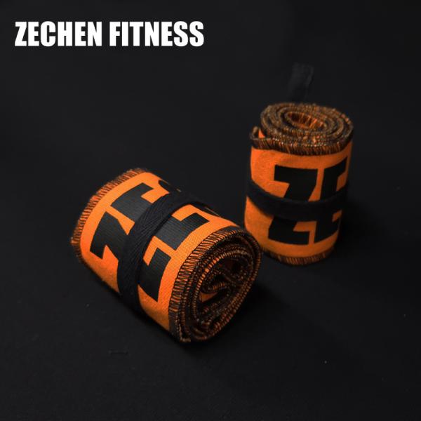 Crossfit Wrist Wraps Fitness 7.3cm Orange Cotton Cloth Powerlifting