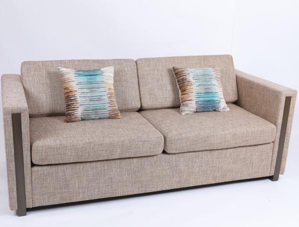 Fabric Upholstered Wooden Arm Hotel Queen Sofa Sleeper Luxury Modern Design