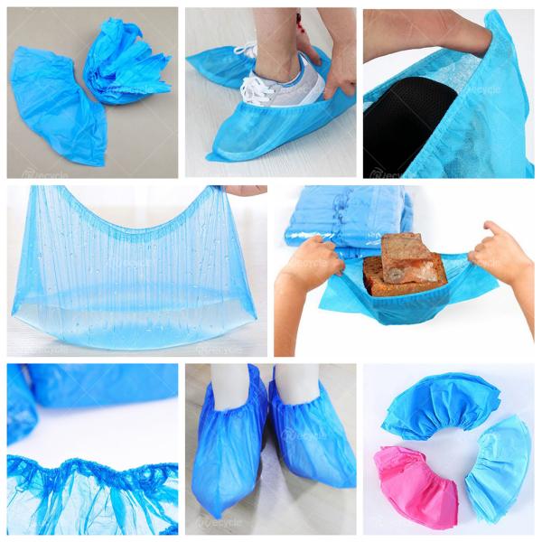 Disposable Fully Automatic Shoe Cover Production Machine Nonwoven Surgical Plastic PE Overshoes Making Machine