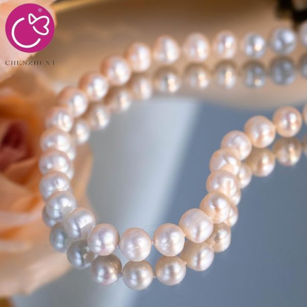 New Freshwater Pearl Stitching Stainless Steel Accessories Personality High-grade Jewelry Necklace for Women