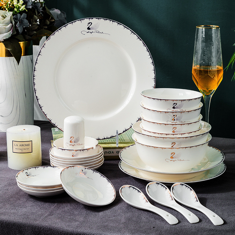 Печи набора Tableware среднего размера набор Dinnerware керамической безопасный керамический