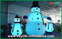 Muñeco de nieve gigante de la Navidad de las decoraciones inflables del día de fiesta del paño de Oxford para el partido