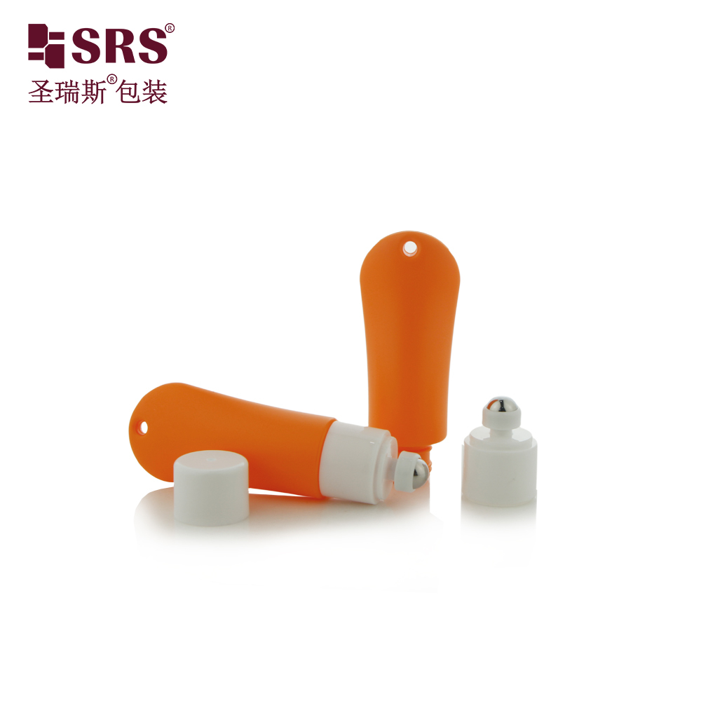 20ml HDPE Tube Shape Roll‑on Bottle Empty Plastic Roller Ball Container For Essential Oil