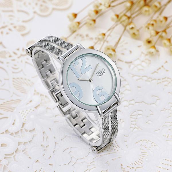 Japan Quartz PC21 Water Resistant Wrist Watch 3ATM IP Silver Case