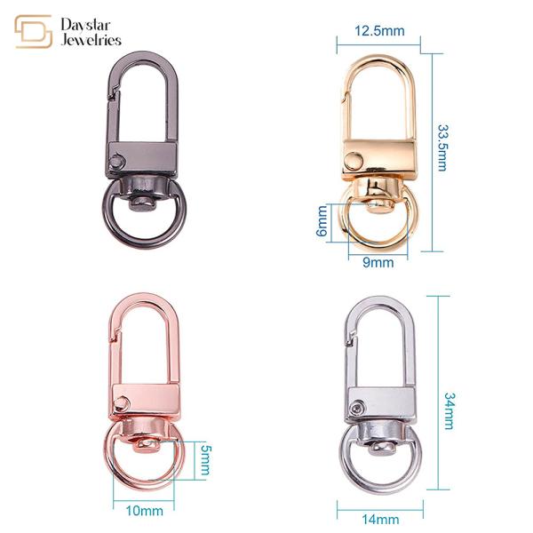 Metal Lobster Swivel Clasp , Lanyard Spring Snap Hooks For Diy Bag Keychain