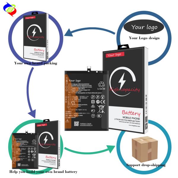 Black HB536479EFW Rechargeable Cellphone Battery for Huawei P50 Pro 3.87V 4360mAh