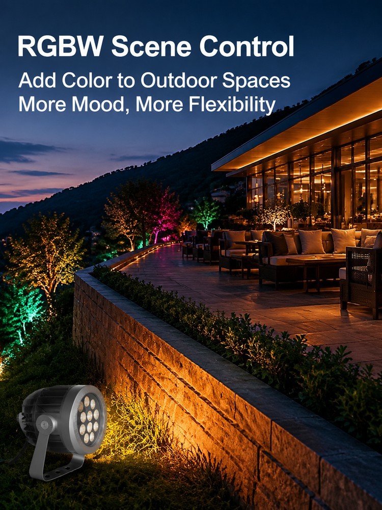 Outdoor LED Projector Light RGBW With High Luminous Efficiency And Durable Housing For Resort Villa Parks Manufacturer