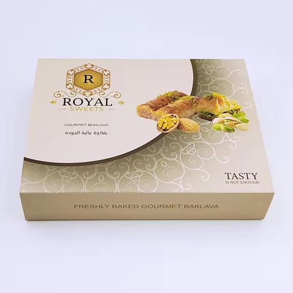 Excellent service personnalisé avec diapositives ouvertes en carton or doux