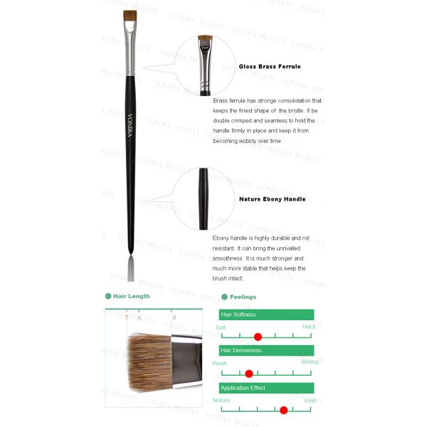 Pequeño cepillo plano de lujo del definidor del ojo con el pelo puro superior del Sable