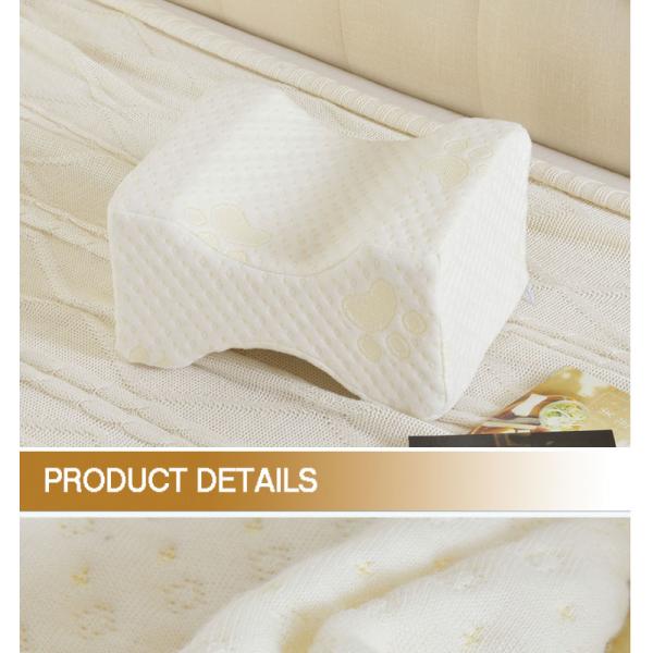 Customized Logo Accepted Ergonomic Design Knitted Cover Memory Foam Leg Rest Wedge Pillow