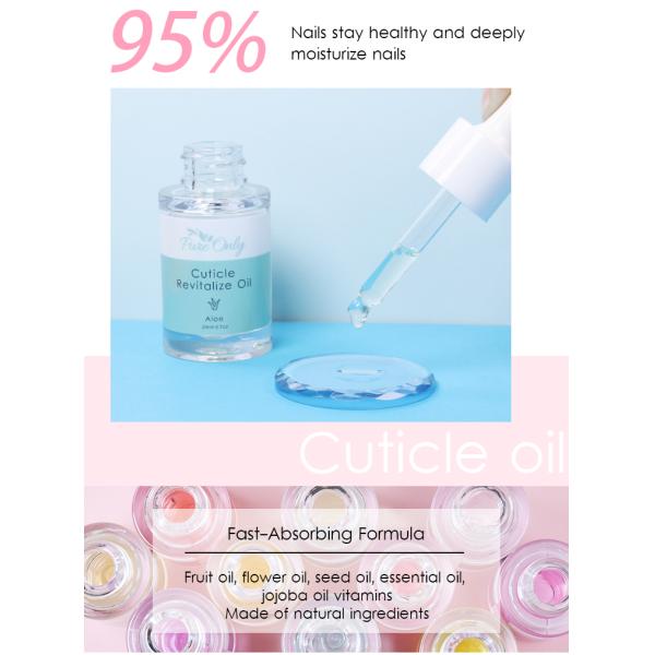 Ensemble de soins pour ongles Pure Only Healthy Art 20 ml Huile à cuticules Nutrition Essentiel pour le soin des ongles Certificat MSDS CE CPNP