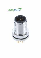 El PWB lateral de Front Mount del hilo del chasis entra en contacto con el sensor masculino del panel del conector del código de M12 A