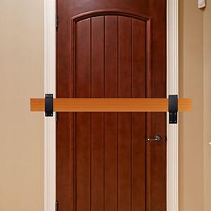 Fortaleça a sua porta com Z-Shaped Black Security Lock Brackets Design Heavy Duty