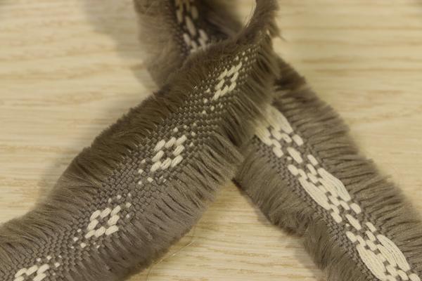 30mm Fabric Tape For Clothes Jacquard Webbing Brown Color Twiedged