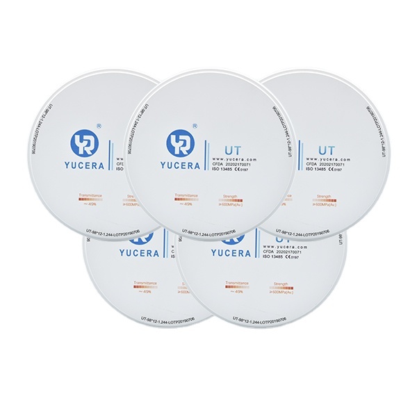 Yucera UT White Multilayer Construction Durable Ceramic Blocks the Dentist's Choice for Strength and Aesthetics