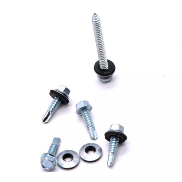 Galvanized Hex Self Drilling Screws Roofing Plating Color Hexagon Self Drilling Screw For Wood