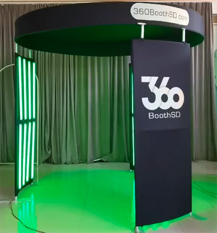 Фон приведенный Photobooth замедленного движения 360 видео- для свадьбы будочки 360 фото