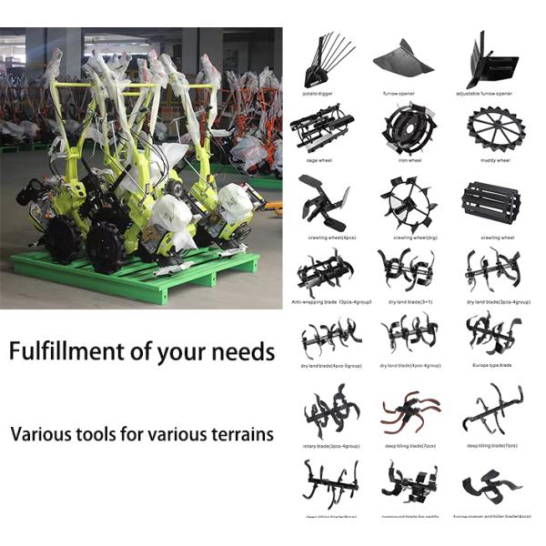 6HP 7.5HP 9HP 13HP Gasoline/Diesel Weeder Machine Rotary Tiller Tractor Tiller
