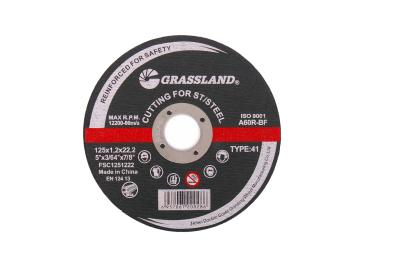 abrasivo do metal de 125X1.2X22.23mm Inox que mói o corte do disco