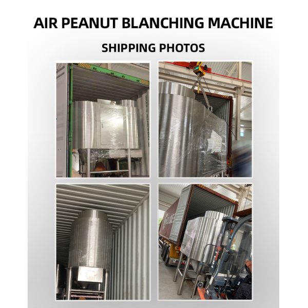Automatic Peanut Blanching Machine with 500-2000kg/h Capacity 90% Blanching Ratio and Vacuum Packaging