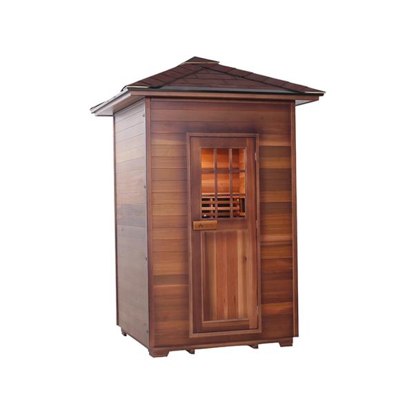 2 Person Outdoor Dry Sauna Canadian Red Cedar Material