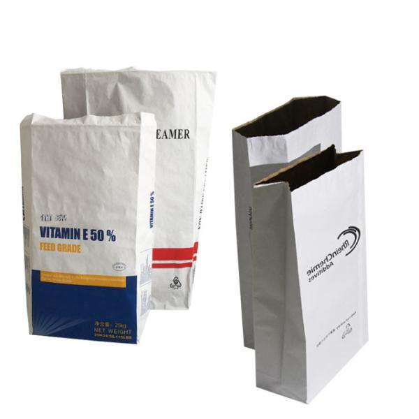 Тепловое уплотнение / самоклеящиеся промышленные бумажные пакеты 7 печатных цветов многостенные мешки