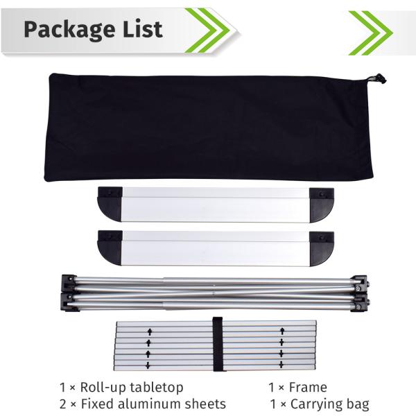 53*46.5cm 6061 Aluminum Foldable Camping Table