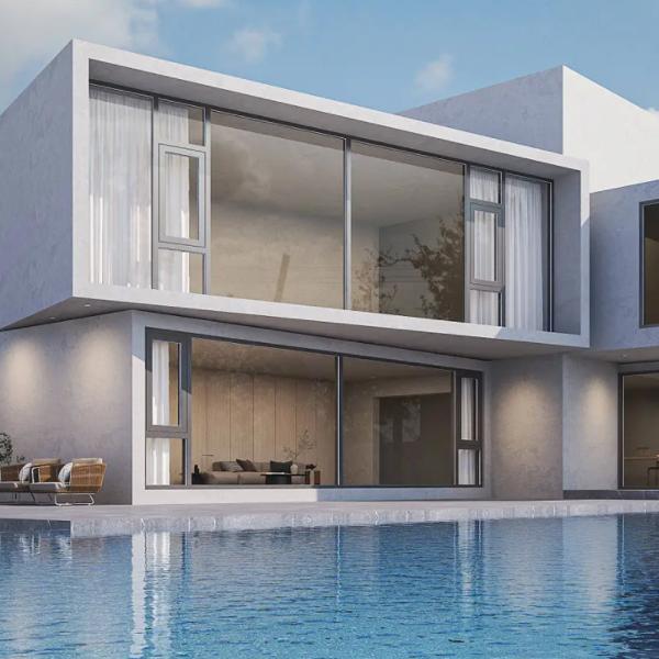 Folding Screen Aluminum Sliding Window for Home 2.2mm Wall Thickness