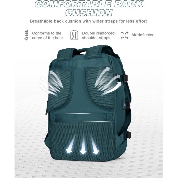 Waterproof Airline Approved Carry On Laptop College Hiking Travel Backpack With Shoe Compartment For Women Men