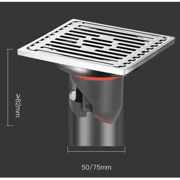 4 Inch Square Wet Room Shower Drain For Bathroom Swimming Pool