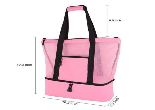 Collapsible Cooler Tote Bags Promotional Insulated Tote Bags Top Zipper Closure