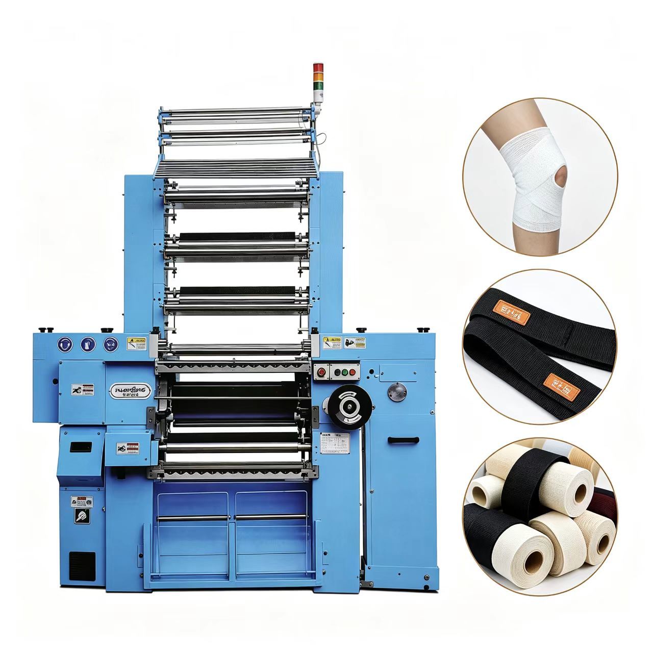 Fancy Crochet Machine 600mm 8 Weft Bars Yarn Break Auto-Stop For Webbing
