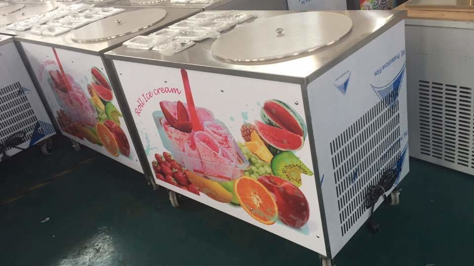 High Quality Fast Cooling Thailand Style Manual Fried/roll Fried Ice Cream Machine