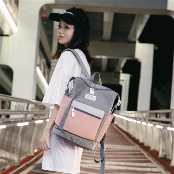 New nylon waterproof backpack large-capacity leisure student bag printed travel backpack