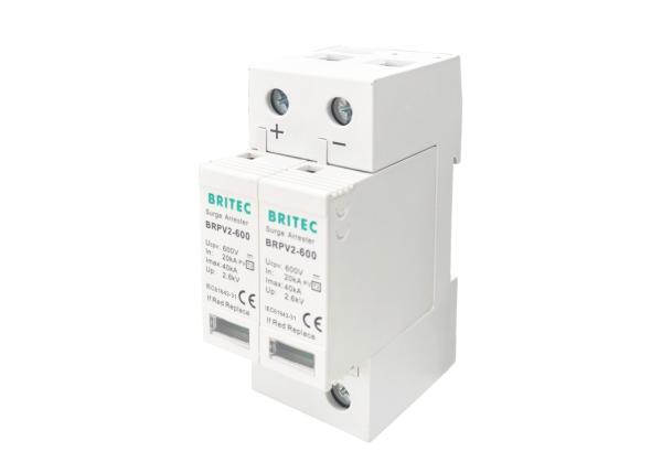 Prendedor de relâmpago plástico da C.C. de Polo do dobro da classe II picovolt SPD 600V