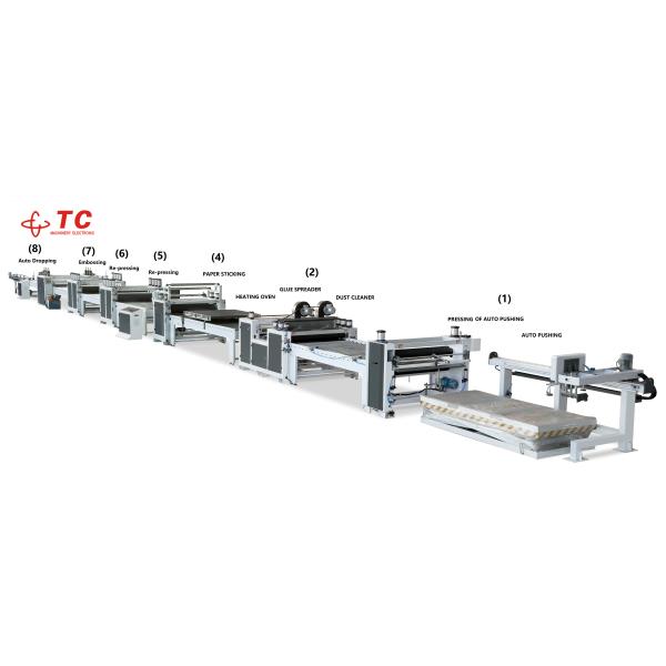 TC Woodworking Machinery Company Factory Price Fully-automatic 1350mm Wooden Panel Laminating Machine