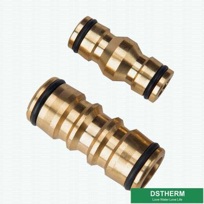 O homem de bronze do conector da torneira da mangueira rosqueou da maneira rápida do adaptador um da tubulação de água do jardim junção apropriada do bocal