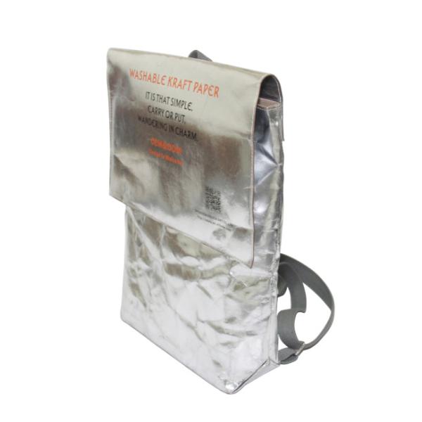 Custom Metallic Washable Paper Backpack Anti Tear 0.5mm 0.55mm Waterproof