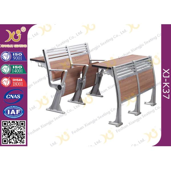 Aluminum College Furniture Ladder Folding School Desk And Chair 520 * 480 * 780 mm