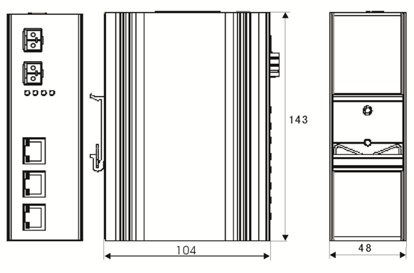 Локальные сети порта волокна 5 ПоЭ промышленные переключают порты волокна 2 гигабит 3 порта рдж45 10/100/1000М