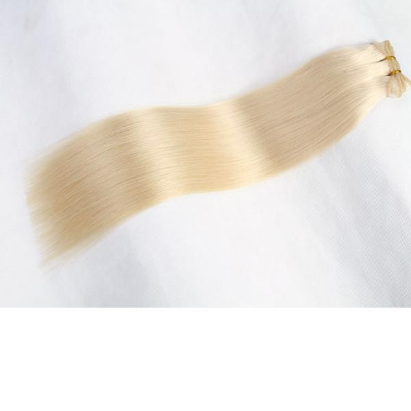 Doulde Drawn Blonde Hair Color Silky Straight Brazilian Hair Extension