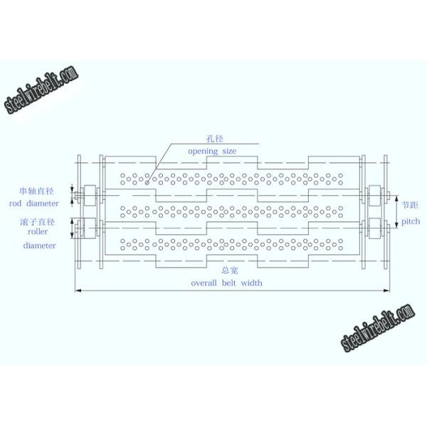 Конвейерная лента гибкого металла ширины SS304 SS316 2000mm