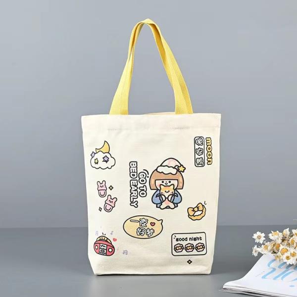 Manufacturers produce fashionable cotton bags fine printing large capacity good storage large price concessions