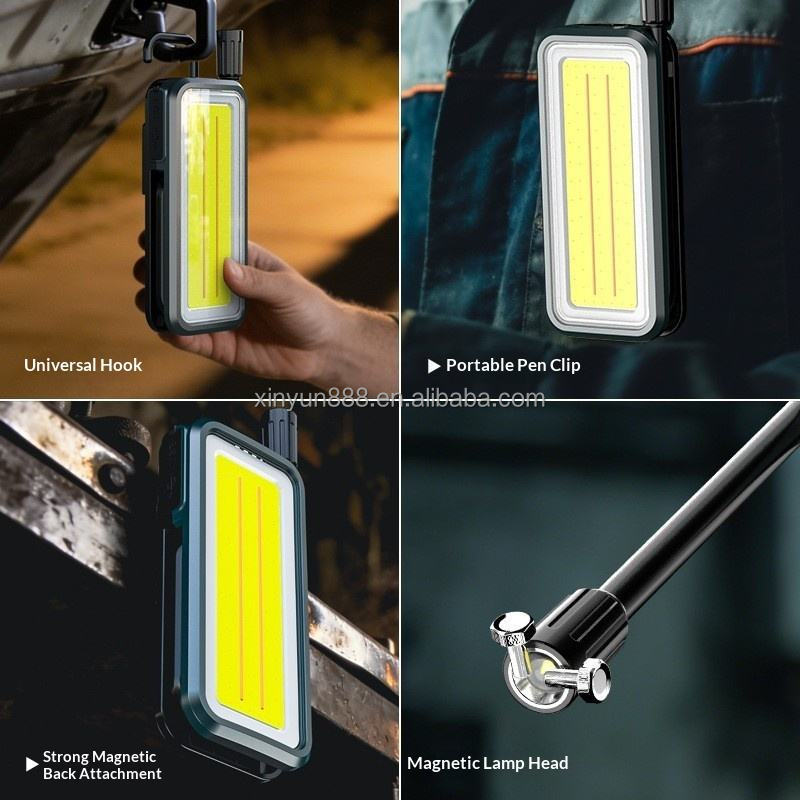 Cross-border Magnetic Bendable LED Working Lamp Auto Repair Repair Lamp Charging Outdoor 360° Bendable Soft Tube Flashlight