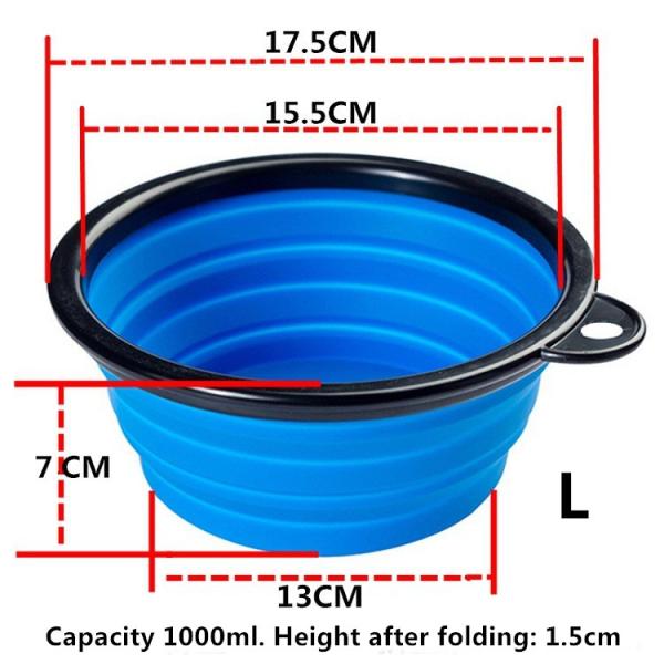 Таз корма для домашних животных смертной казни через повешение перемещения не токсического смычка любимца силикона на открытом воздухе складывая