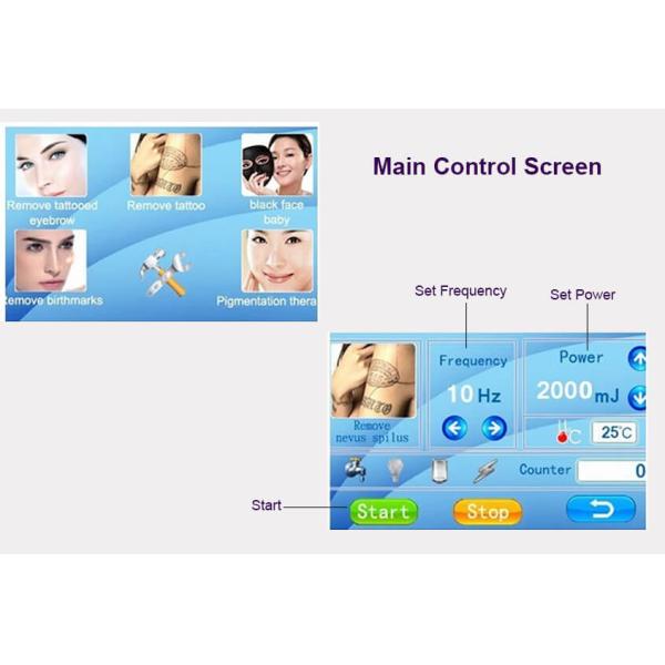 Мини портативный Q с коммутацией ND YAG лазерный удаление татуировки пигмент удаления машины