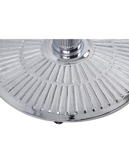 Popular Chrome Round Stainless Steel Table Base Furniture Parts With Adjustable Feet