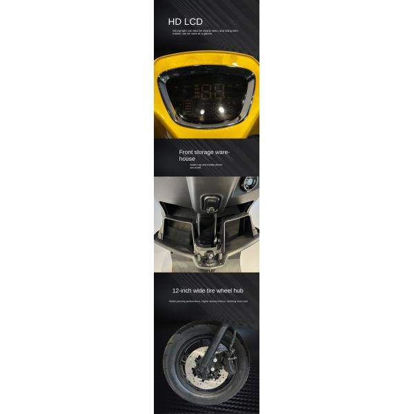 40 60kmh Adults E Scooter with Iron Wheels and 72v20Ah Lead-Acid Battery Speed UTV
