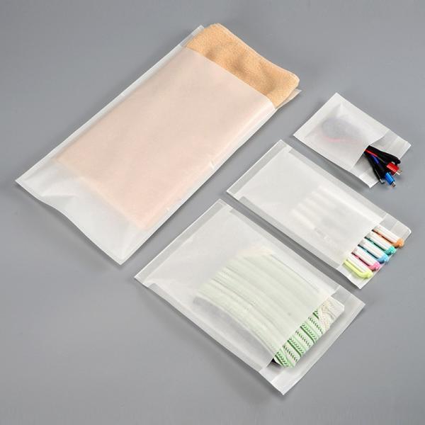 Eco Friendly Custom Semitransparent Glassine Logo Printed Bags For Gift , Clothes And T-Shirts