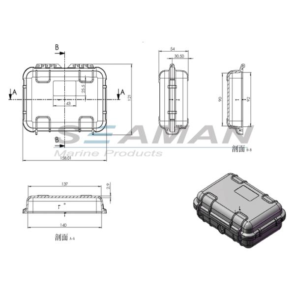 Микро- водоустойчивая коробка оборудования спортов воды безопасности сухая для нырять IP67